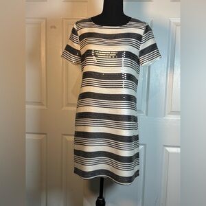 Cupcakes & Cashmere Black and White Sequin Mini Dress